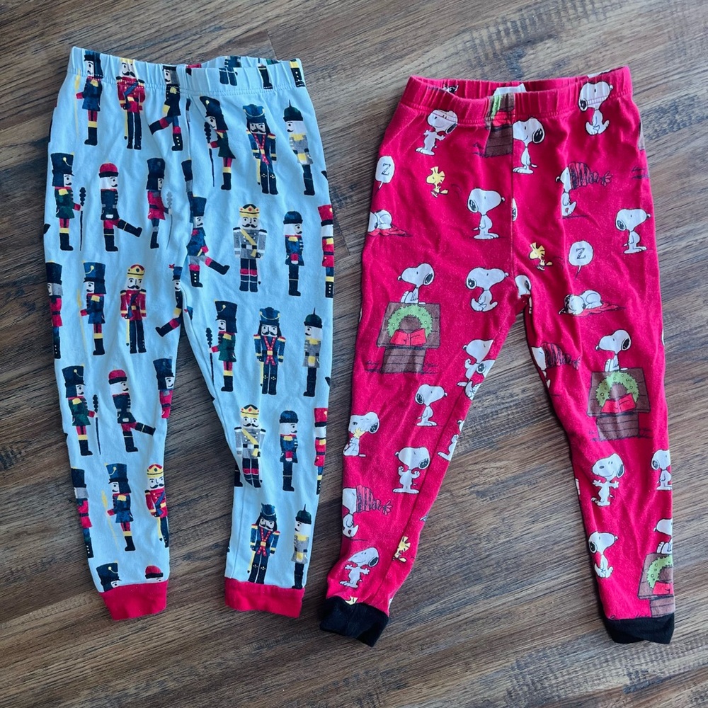 BedHead Toddler Pajama Pants Set of 2 - Nutcracker and Snoopy